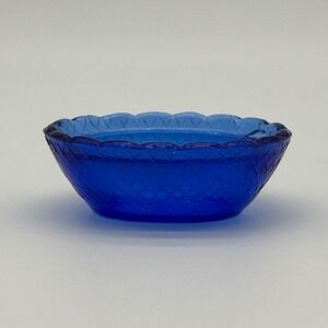 Cobalt Blue Glass Mini Hen on Nest Base Only Replacement Taiwan